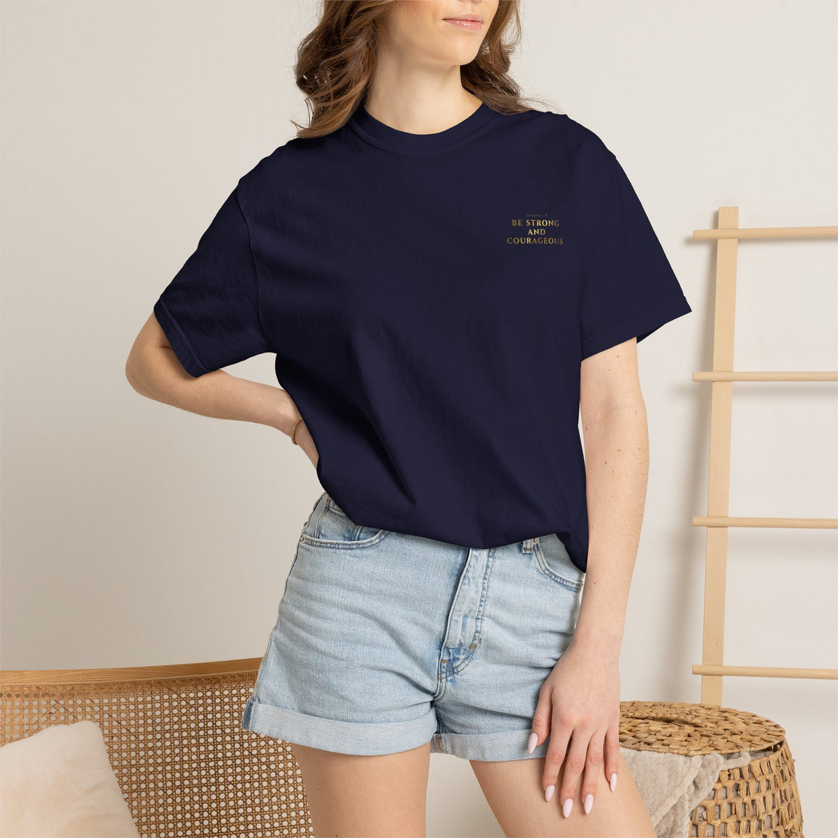 Be Strong and Courageous (Gold) T-shirt