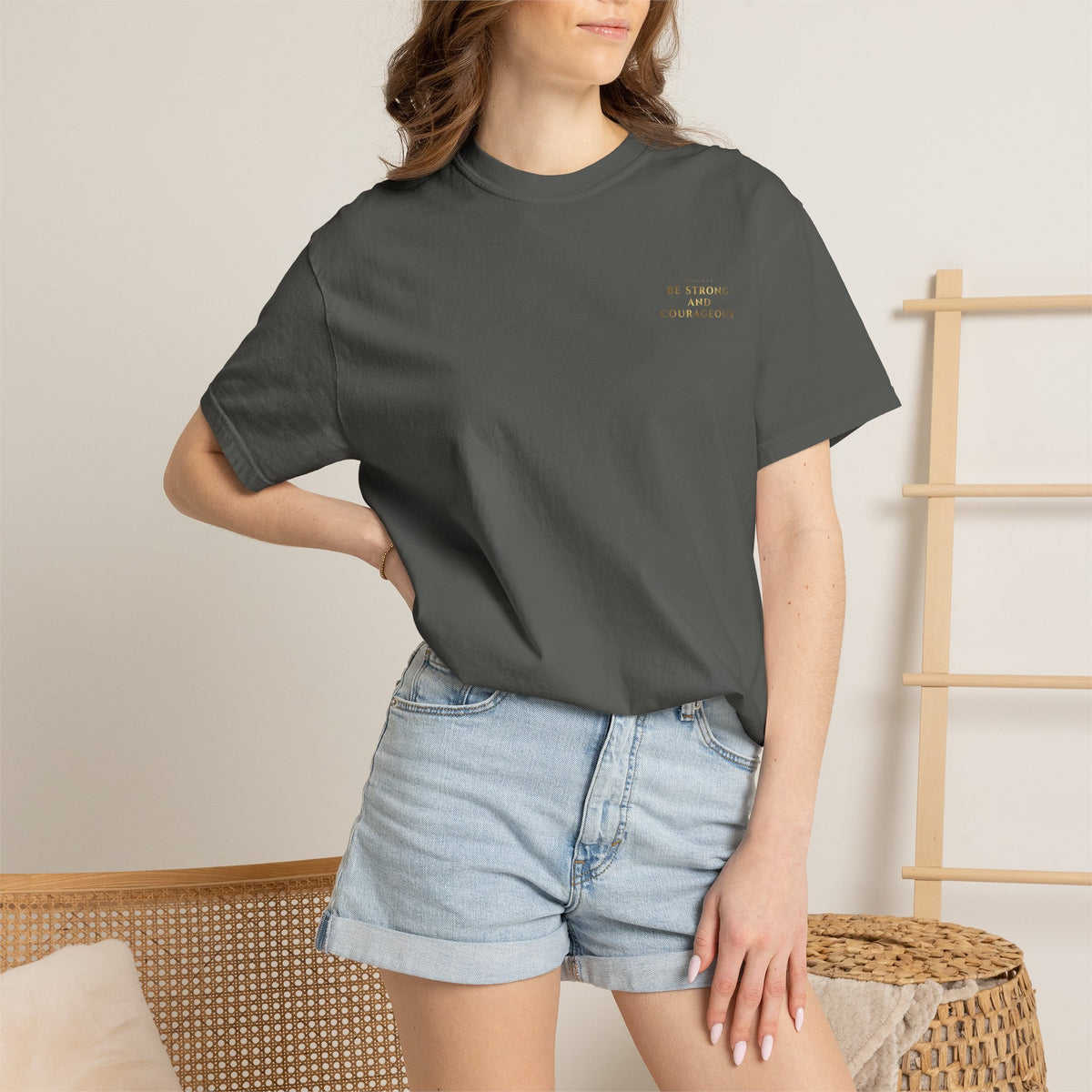 Be Strong and Courageous (Gold) T-shirt