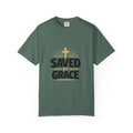 Saved by Grace - gold cross