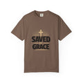 Saved by Grace -gold cross