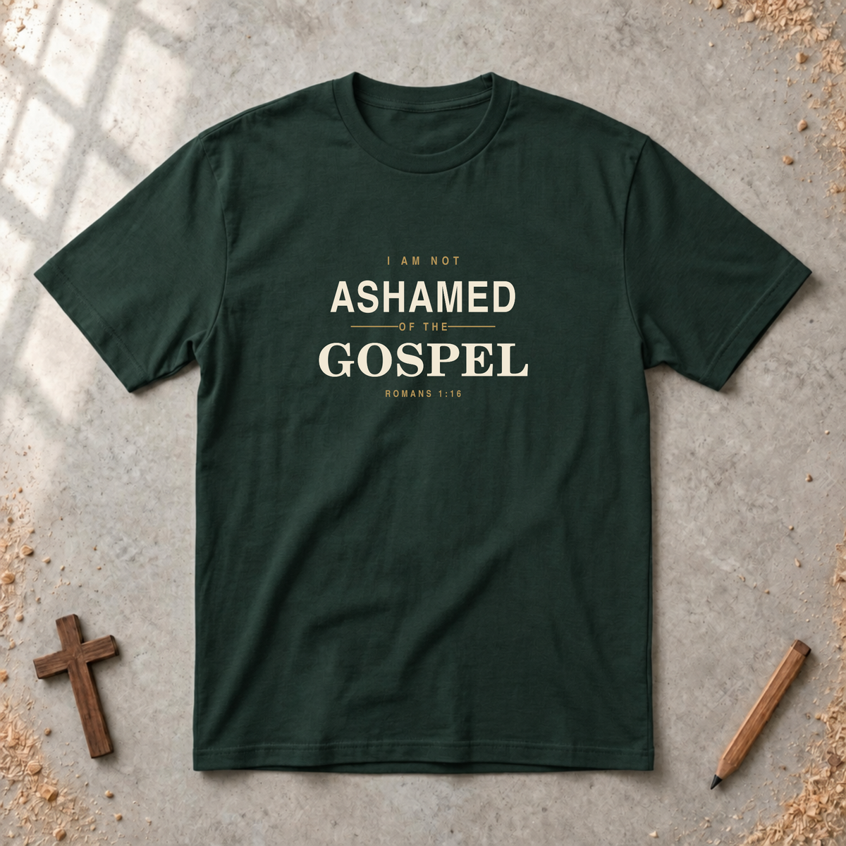 Not Ashamed of the Gospel - 
Romans 1:16 T-Shirt