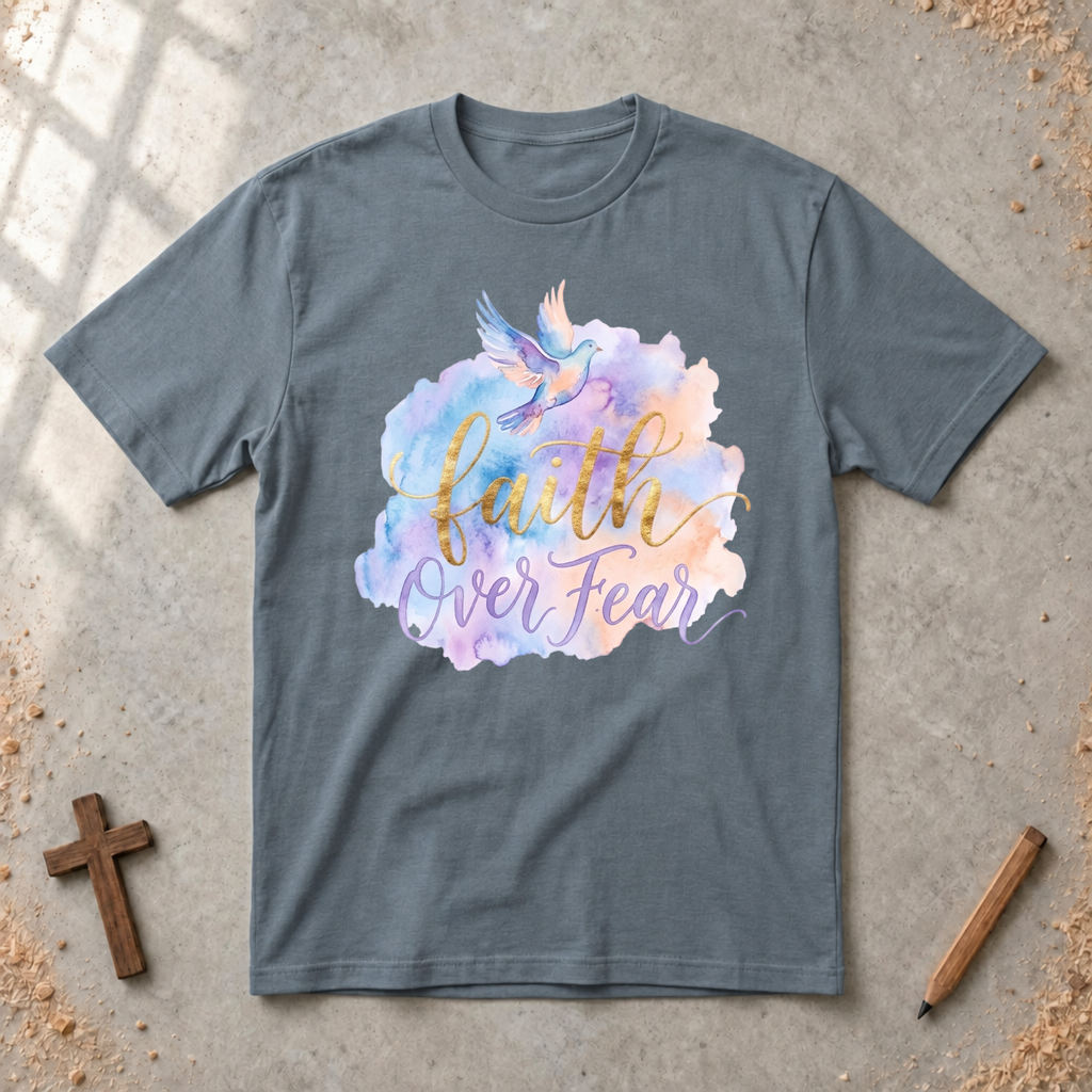 Faith over Fear-watercolor Tshirt