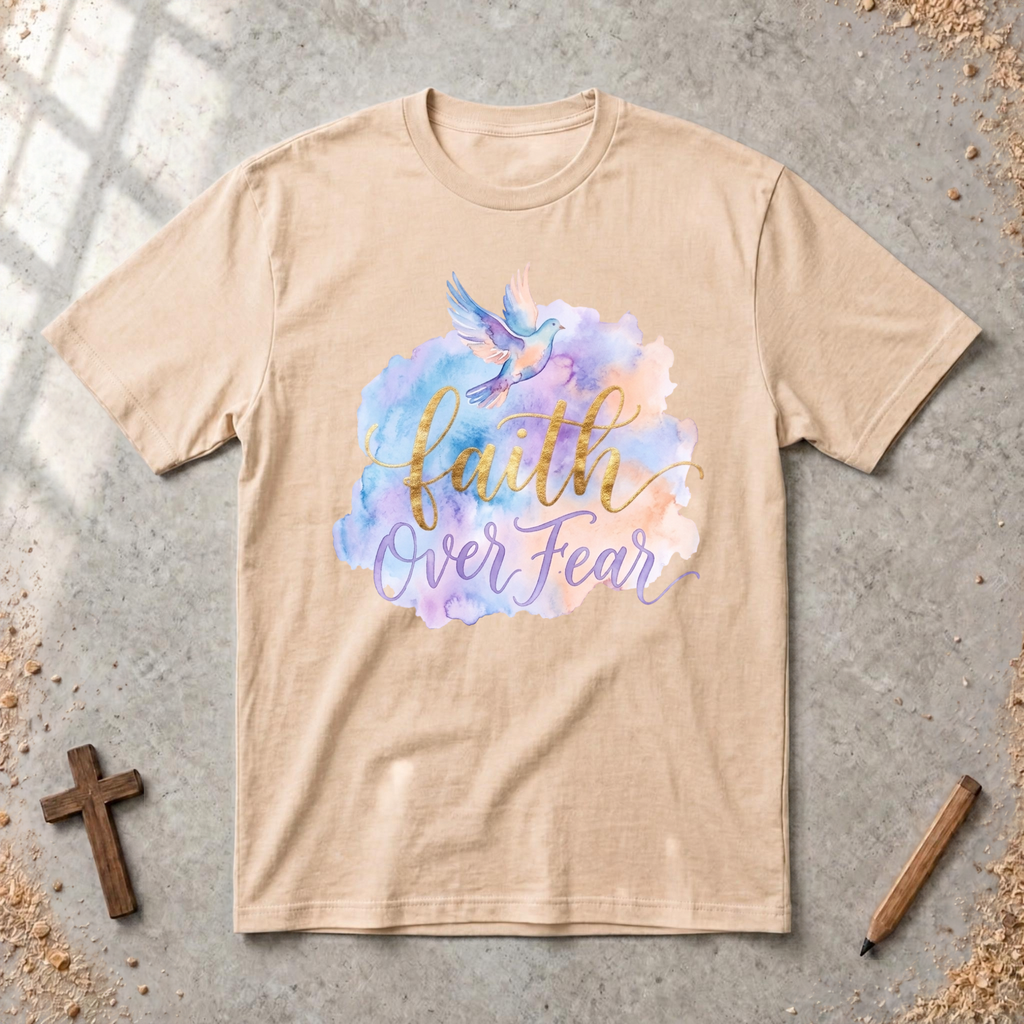 Faith over Fear-watercolor Tshirt