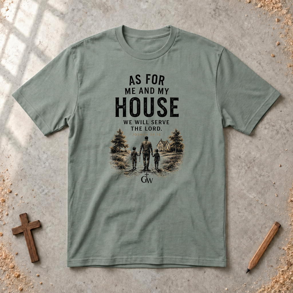 As for Me and My House — Joshua 24:15 Christian Family T-Shirt