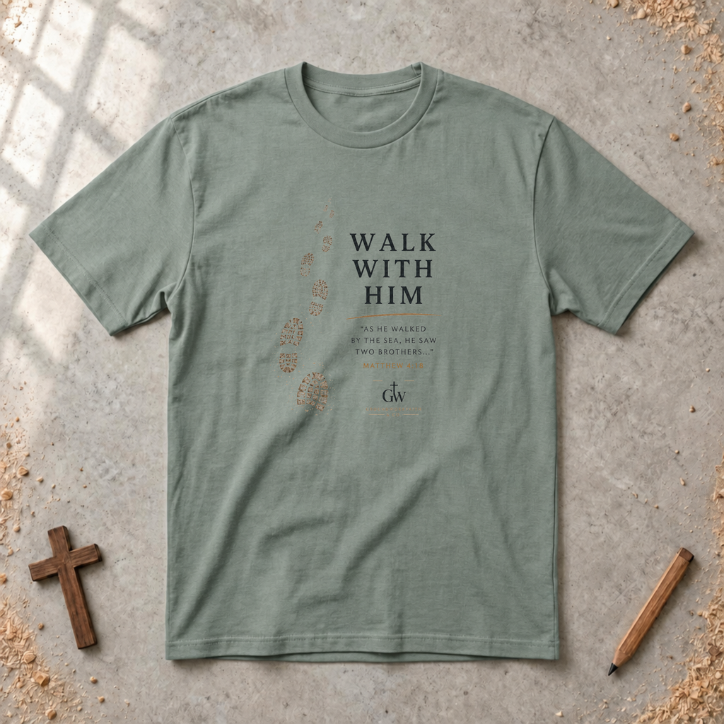 Walk With Him — Colossians 2:6 Christian T-Shirt