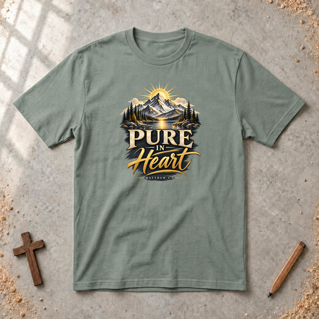 Pure in Heart — Matthew 5:8 Christian T-Shirt