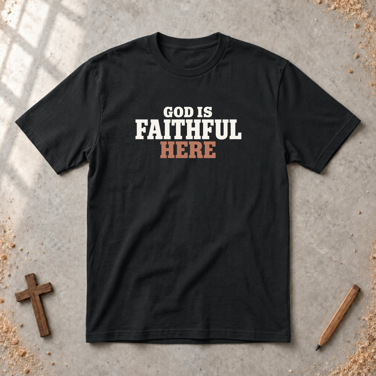 God Is Faithful Here T-shirt