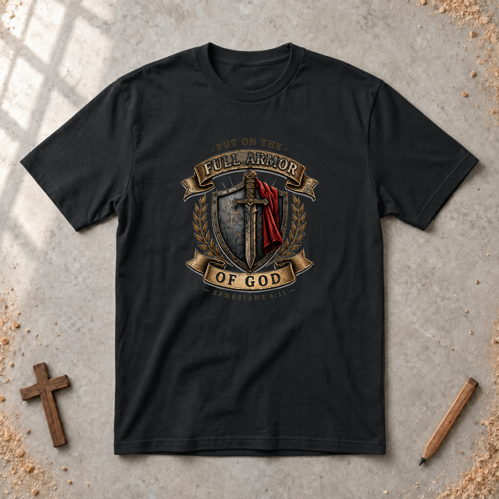 Full Armor of God — Ephesians 6:11 Christian T-Shirt