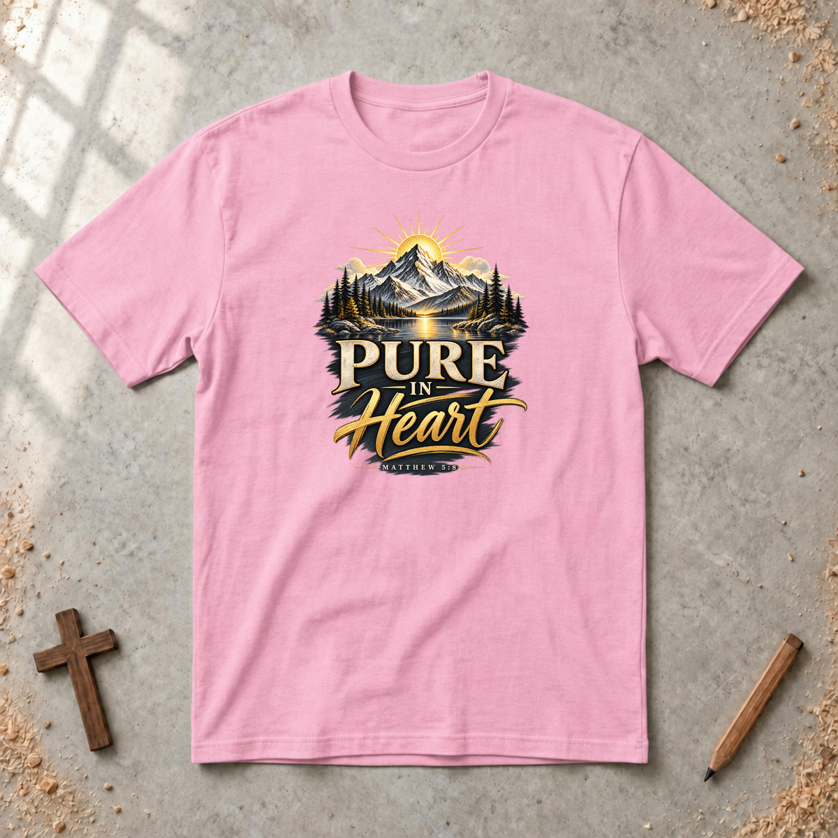 Pure in Heart — Matthew 5:8 Christian T-Shirt