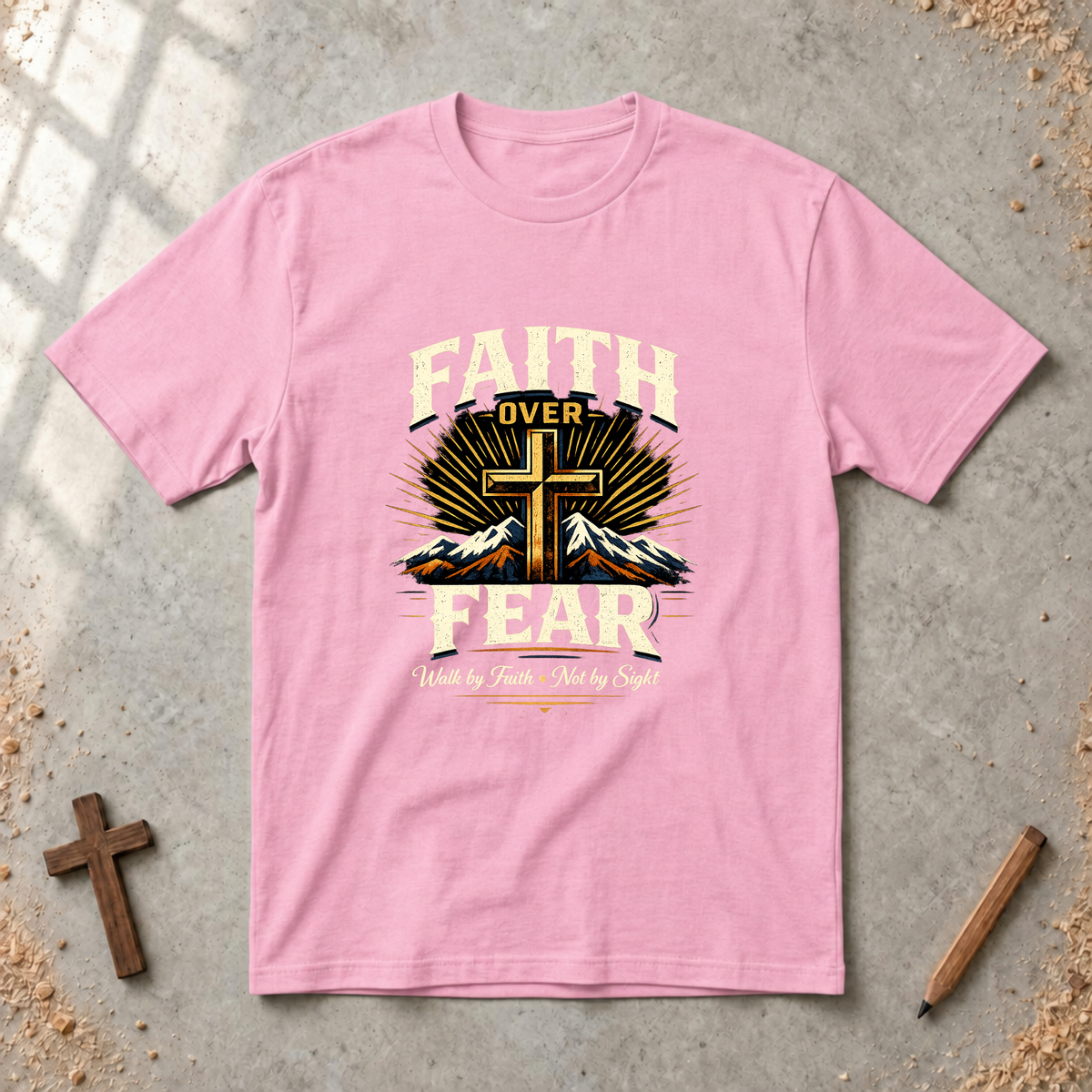 Faith over Fear-walk by Faith Tshirt
