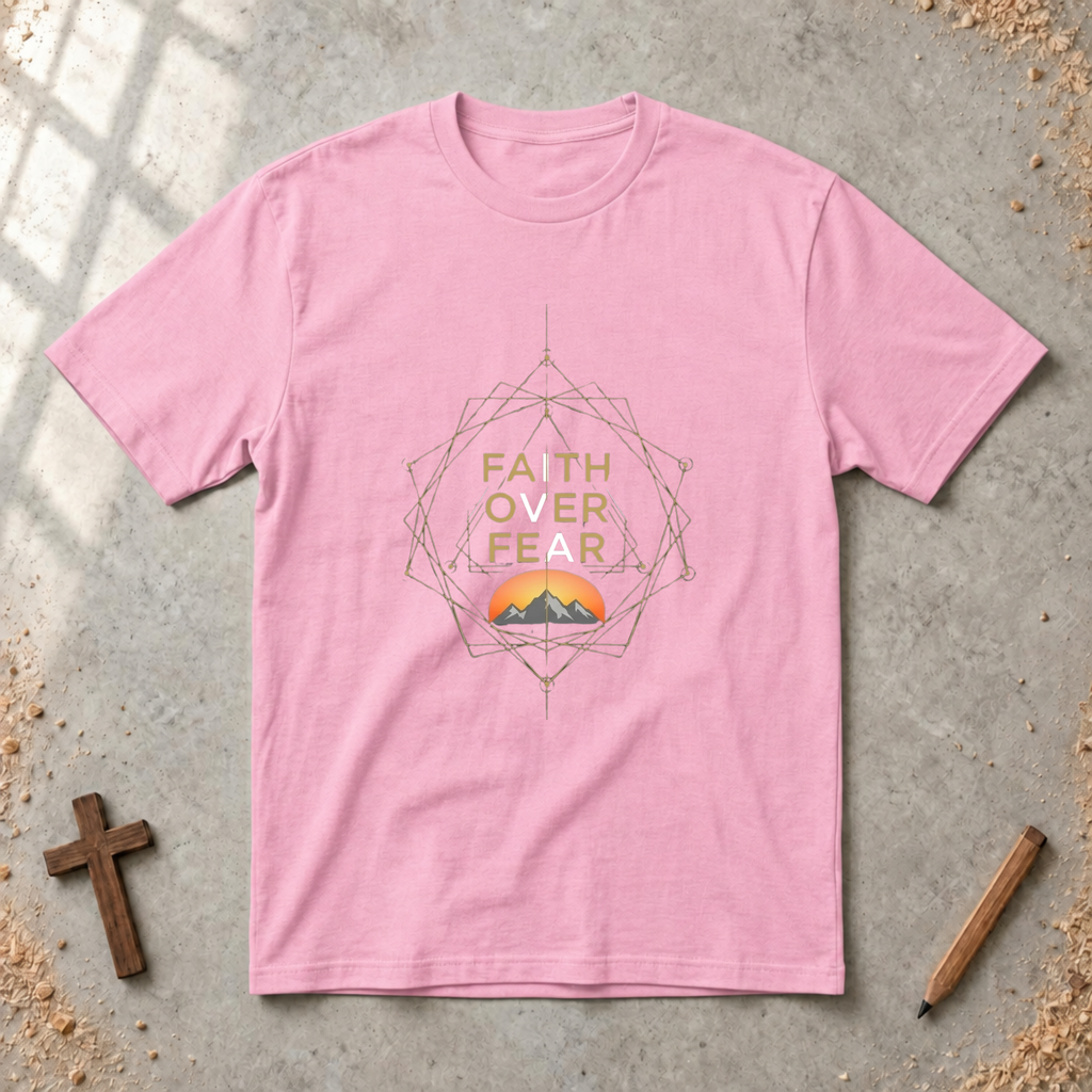 Faith over Fear-geometric Tshirt