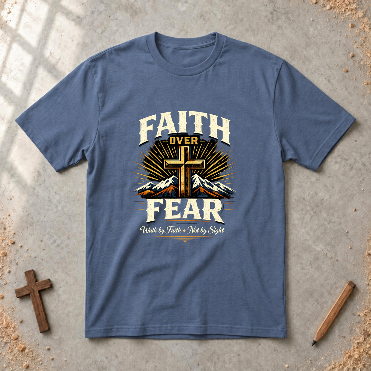 Faith over Fear-walk by Faith Tshirt