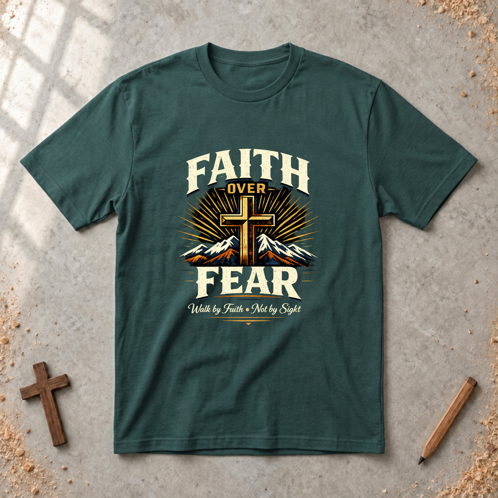 Faith over Fear-walk by Faith Tshirt