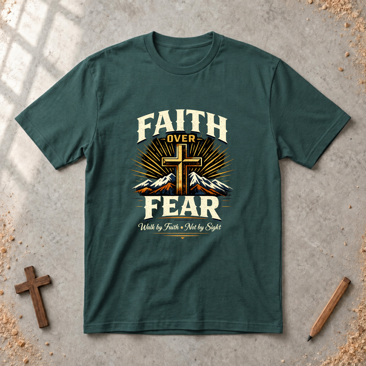 Faith over Fear-walk by Faith Tshirt