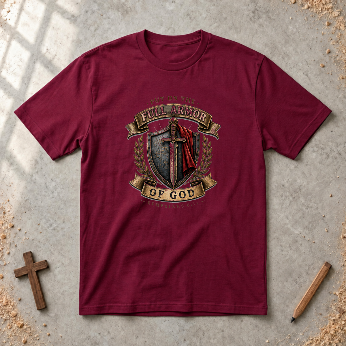 Full Armor of God — Ephesians 6:11 Christian T-Shirt