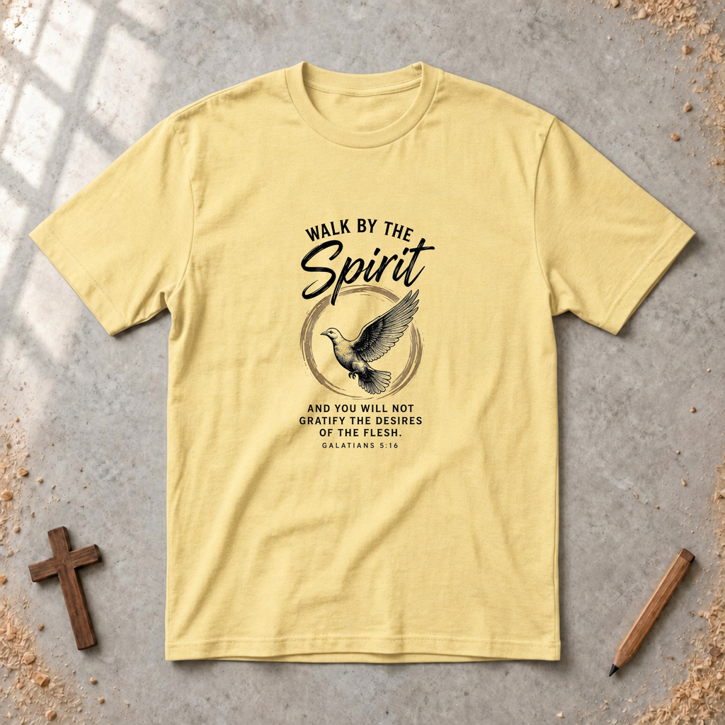 Walk by the Spirit — Galatians 5:16 Christian T-Shirt