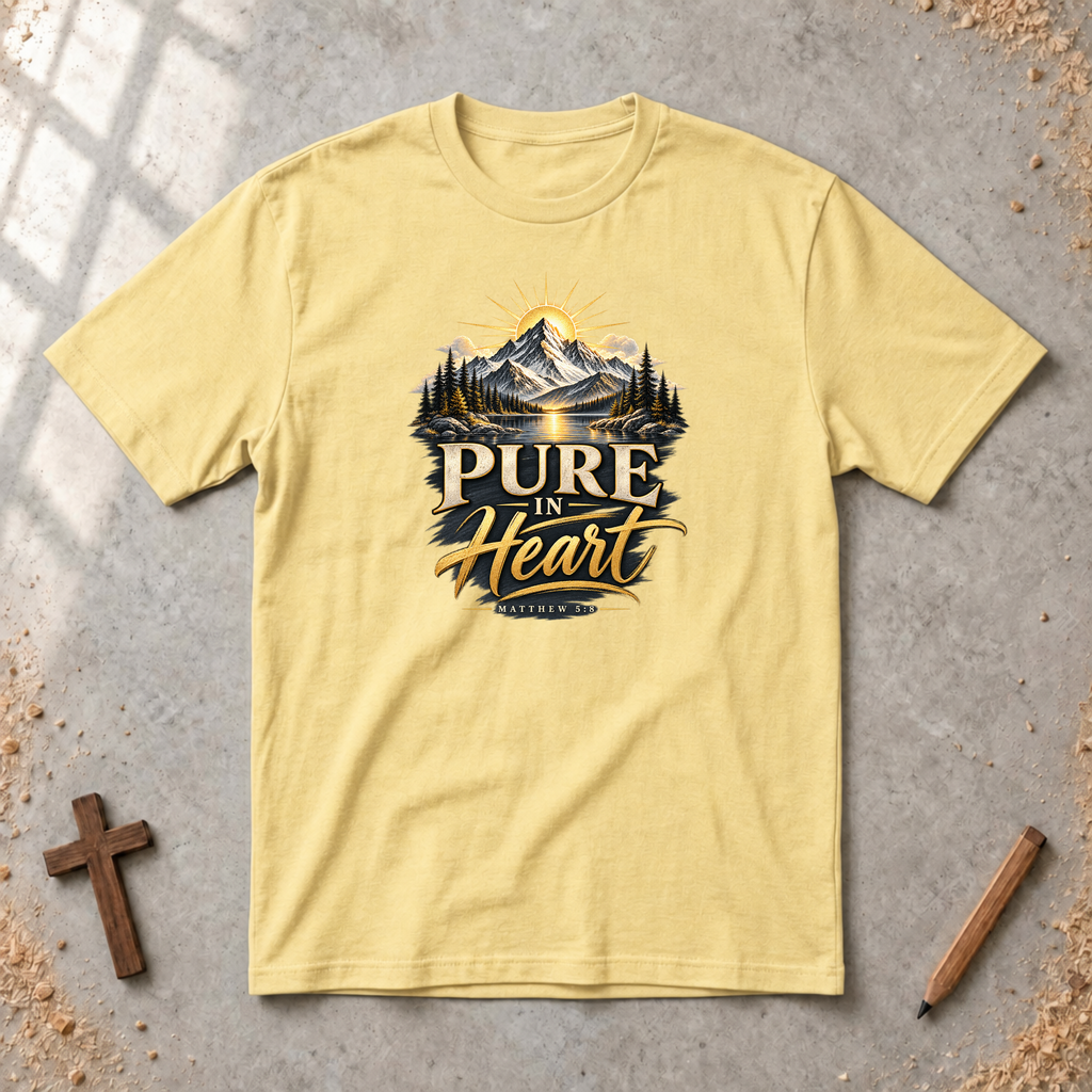Pure in Heart — Matthew 5:8 Christian T-Shirt