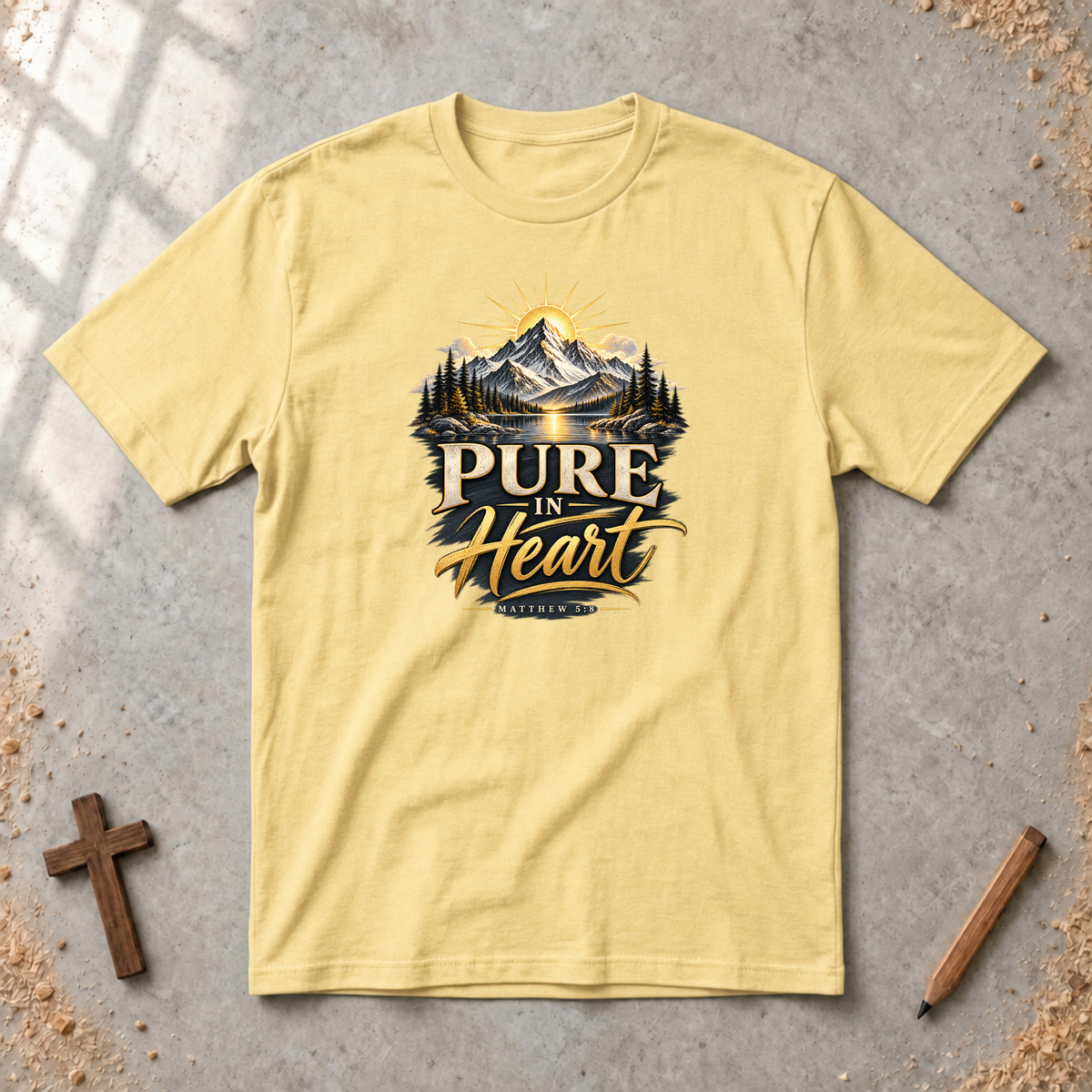 Pure in Heart — Matthew 5:8 Christian T-Shirt