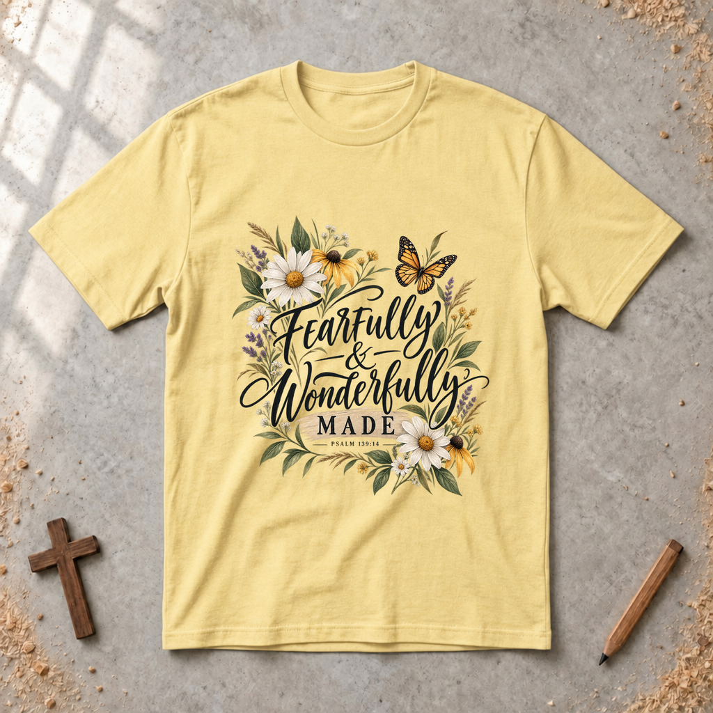 Fearfully and Wonderfully Made — Psalm 139:14 Christian T-Shirt