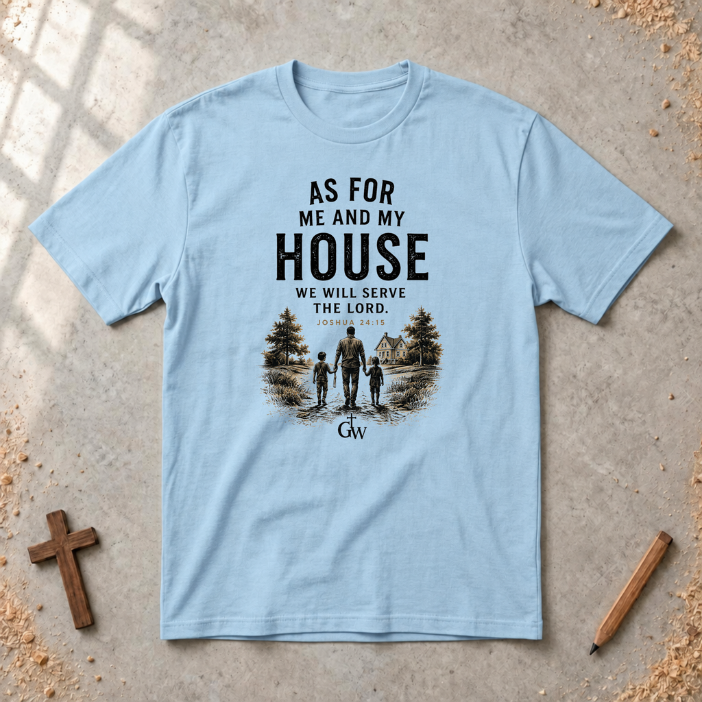 As for Me and My House — Joshua 24:15 Christian Family T-Shirt