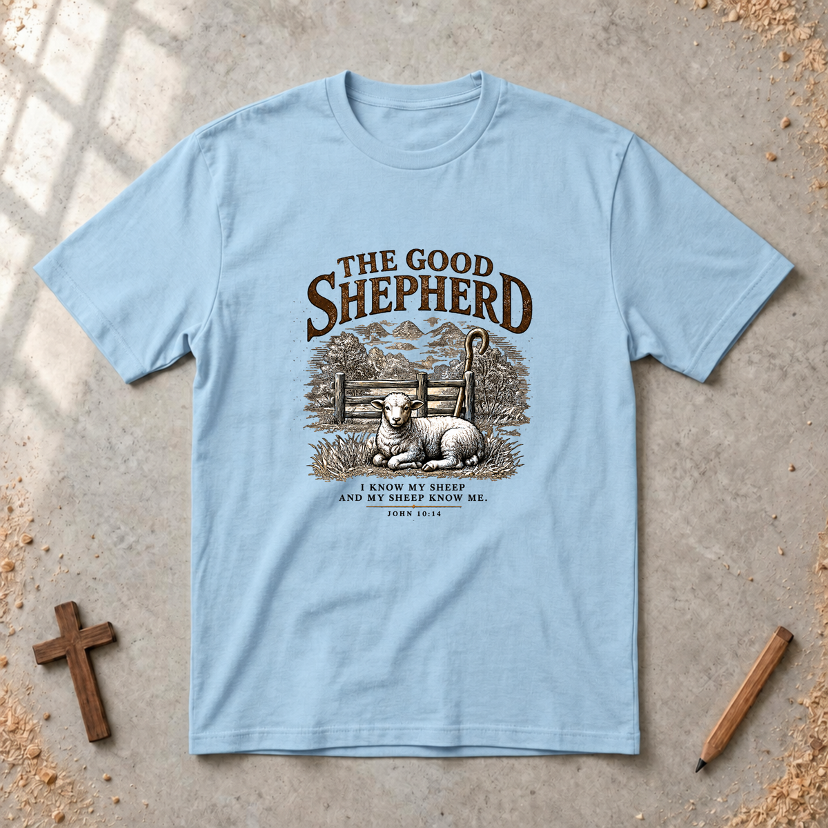 The Good Shepherd — John 10:14 Christian T-Shirt