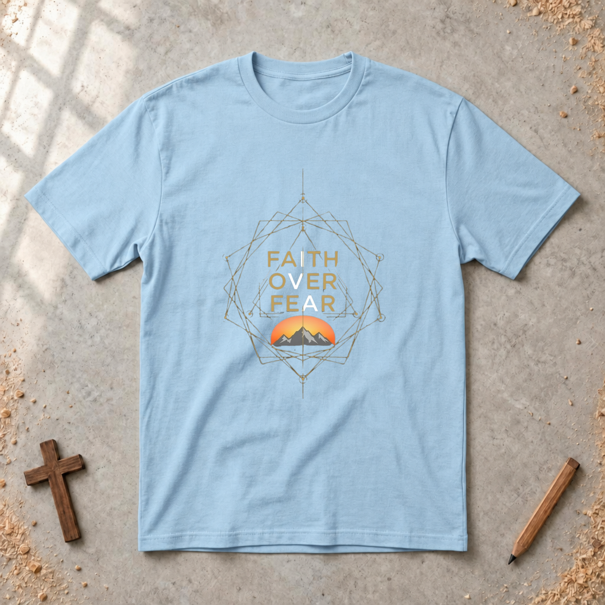 Faith over Fear-geometric Tshirt