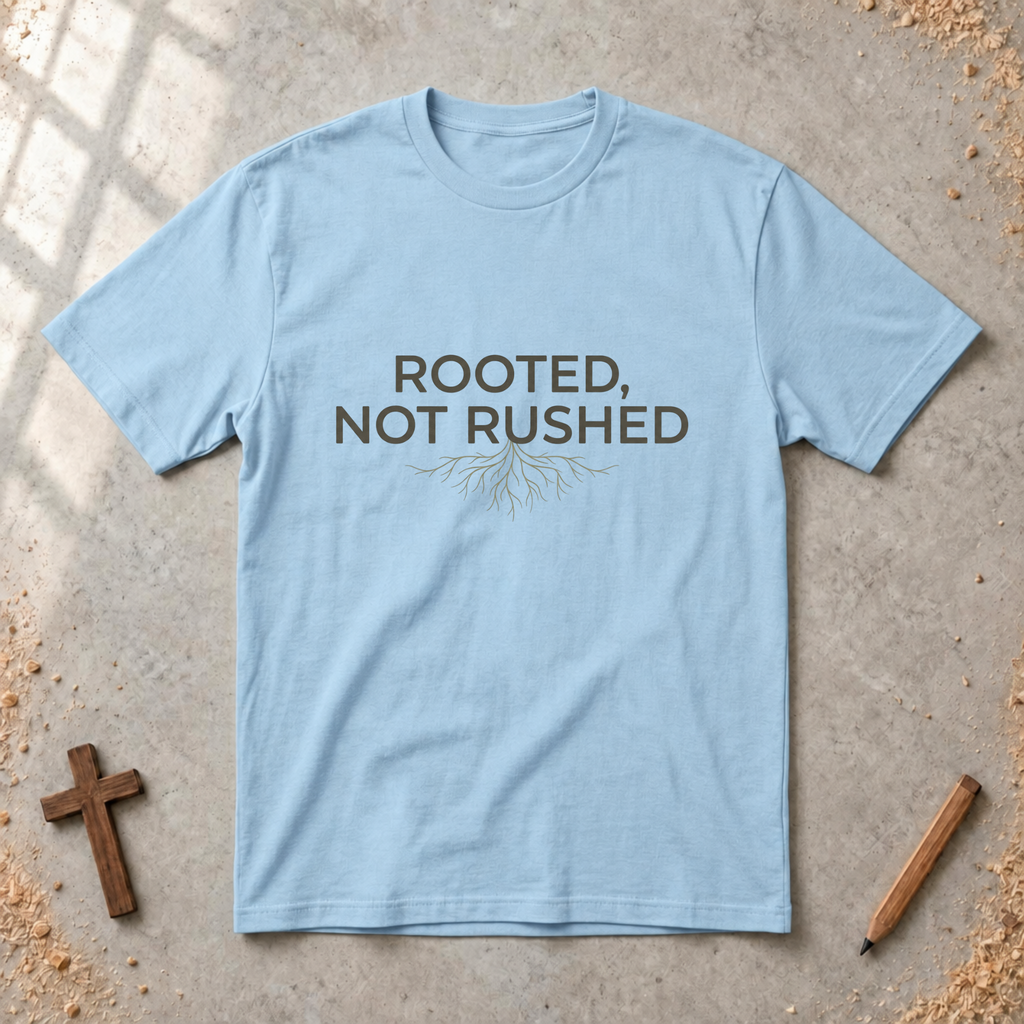 Rooted, Not Rushed T-shirt