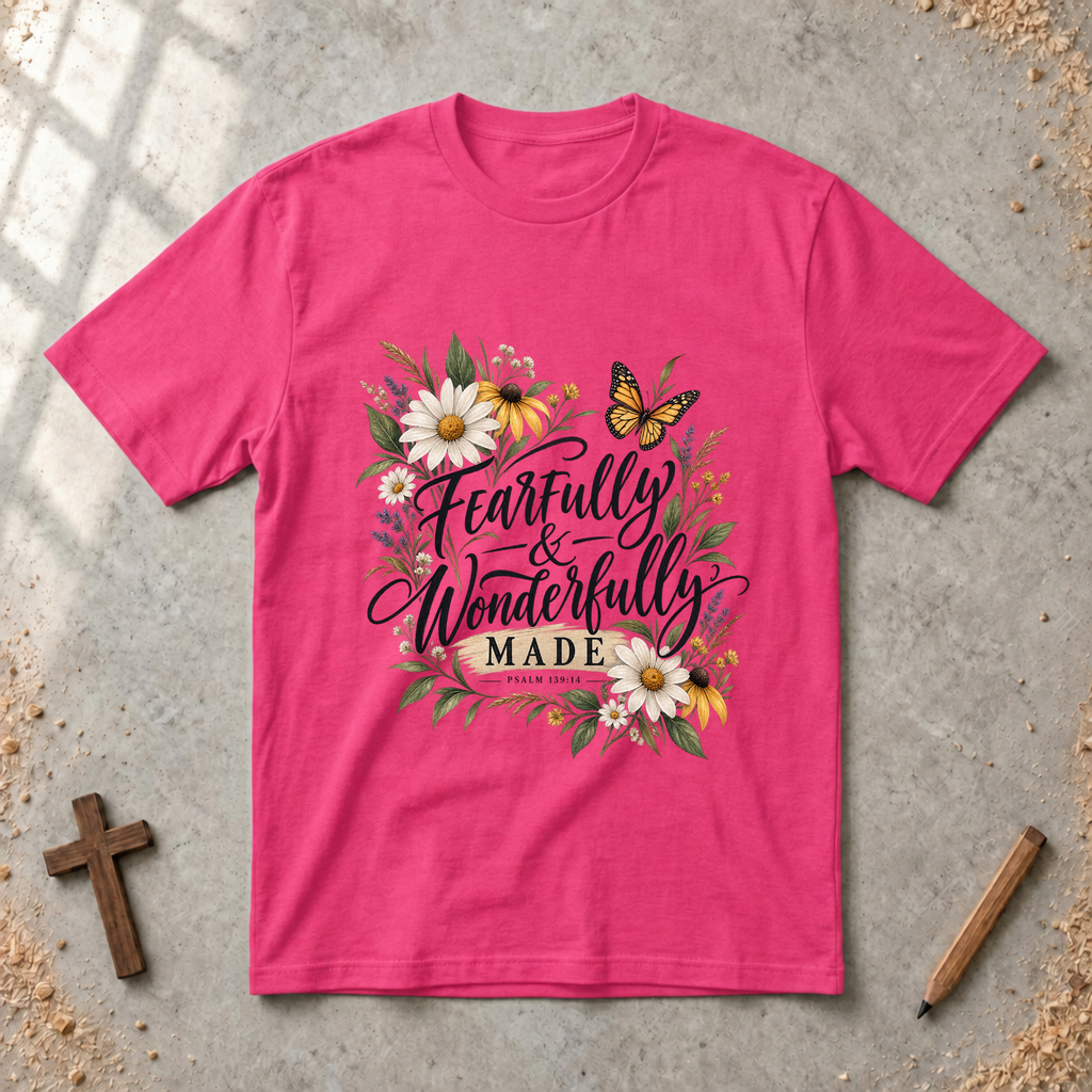 Fearfully and Wonderfully Made — Psalm 139:14 Christian T-Shirt