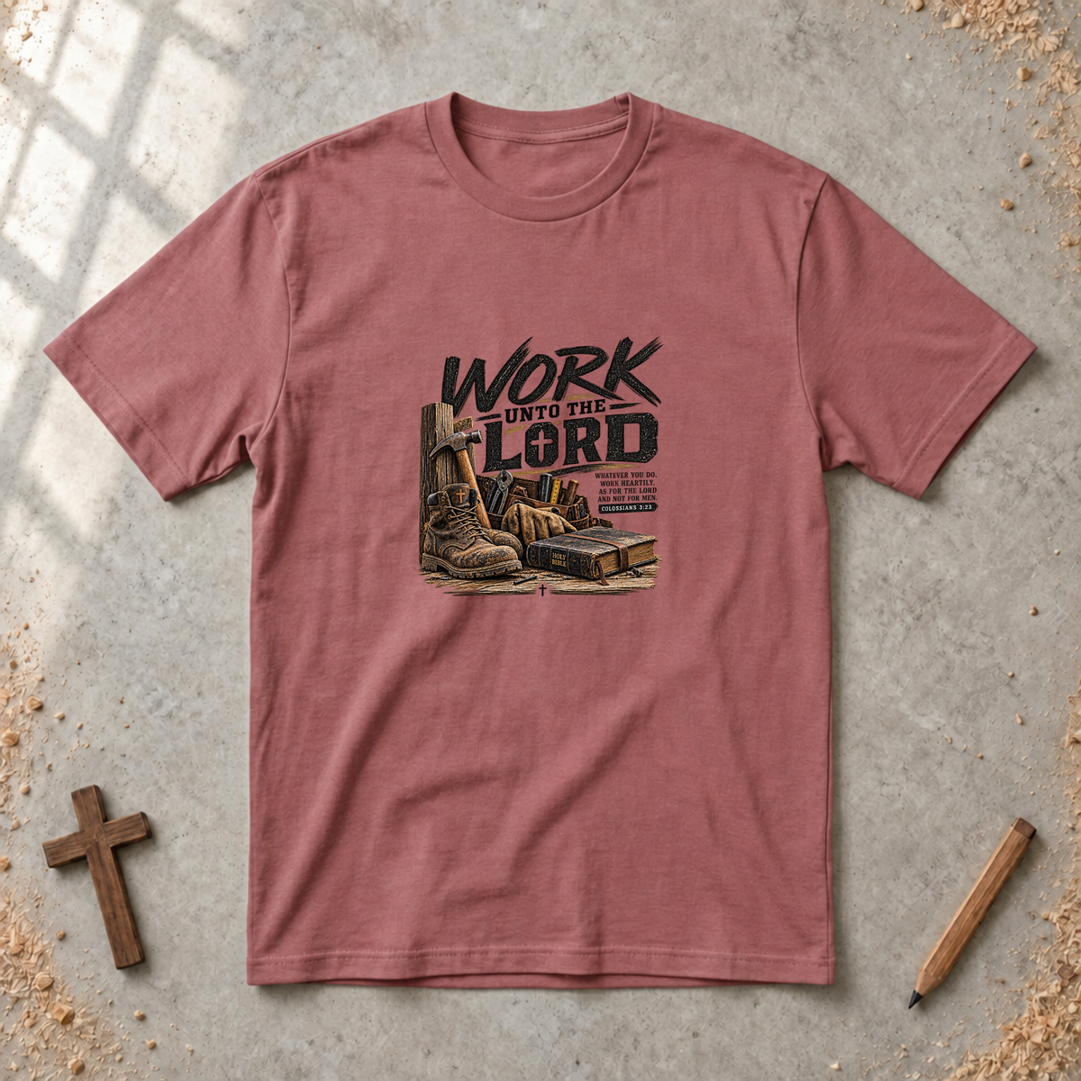 Work Unto the Lord — Colossians 3:23 T-Shirt