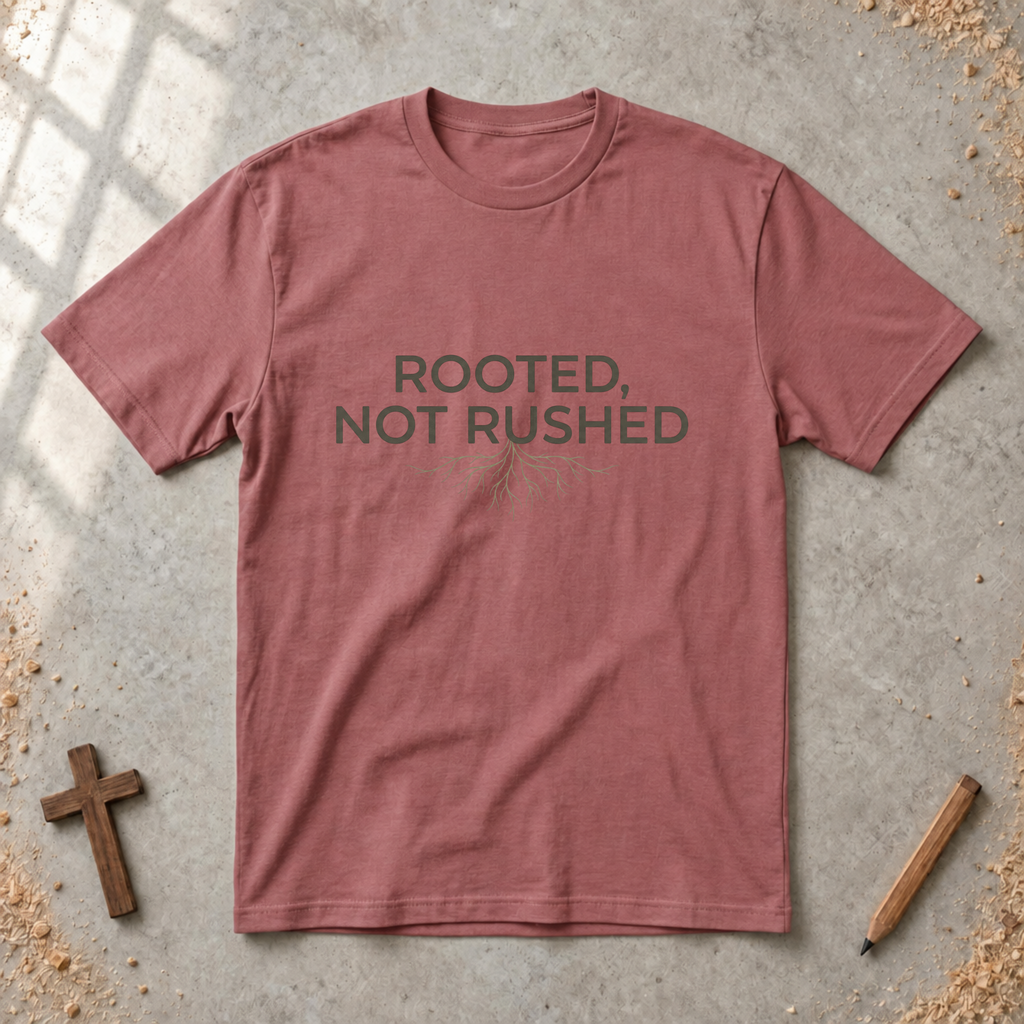 Rooted, Not Rushed T-shirt