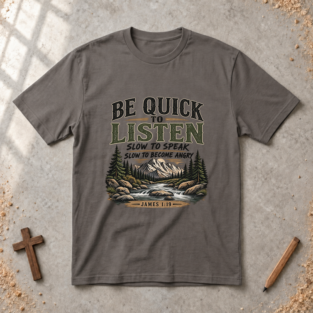 Be Quick to Listen - James 1:19 T-shirt