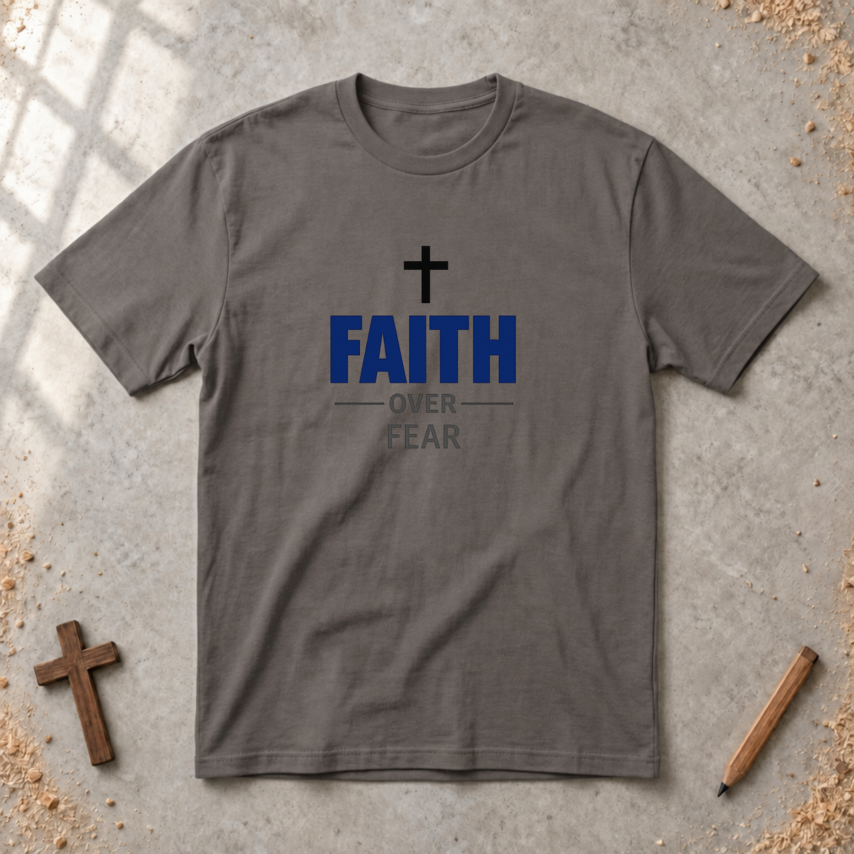 Faith over Fear-minimalist Tshirt