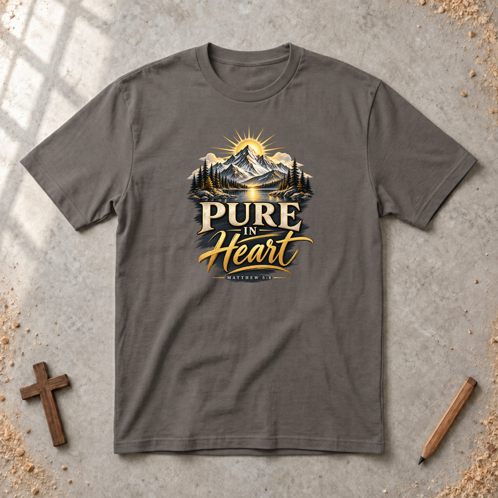 Pure in Heart — Matthew 5:8 Christian T-Shirt