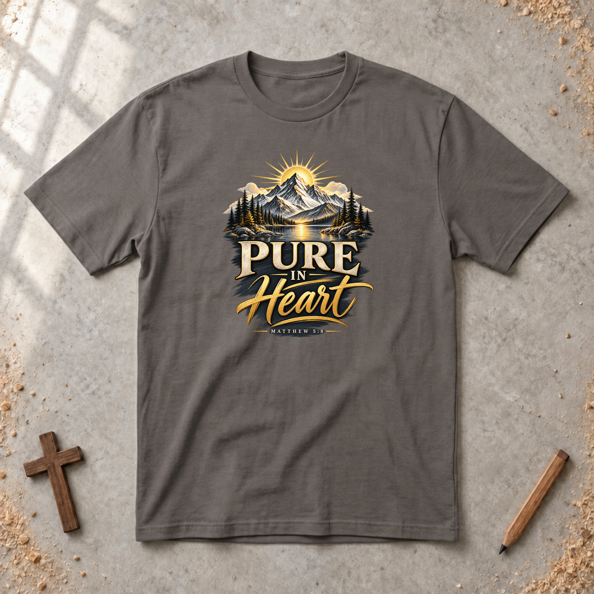Pure in Heart — Matthew 5:8 Christian T-Shirt