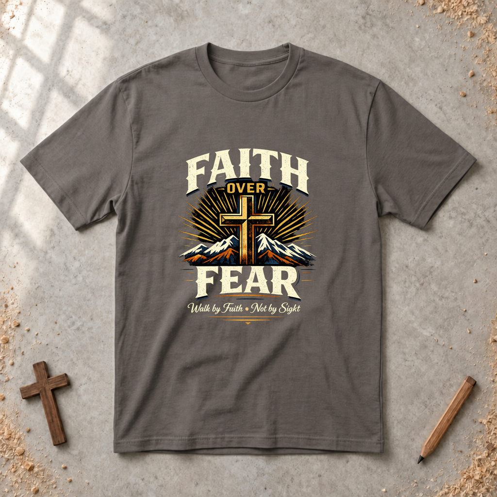Faith over Fear-walk by Faith Tshirt