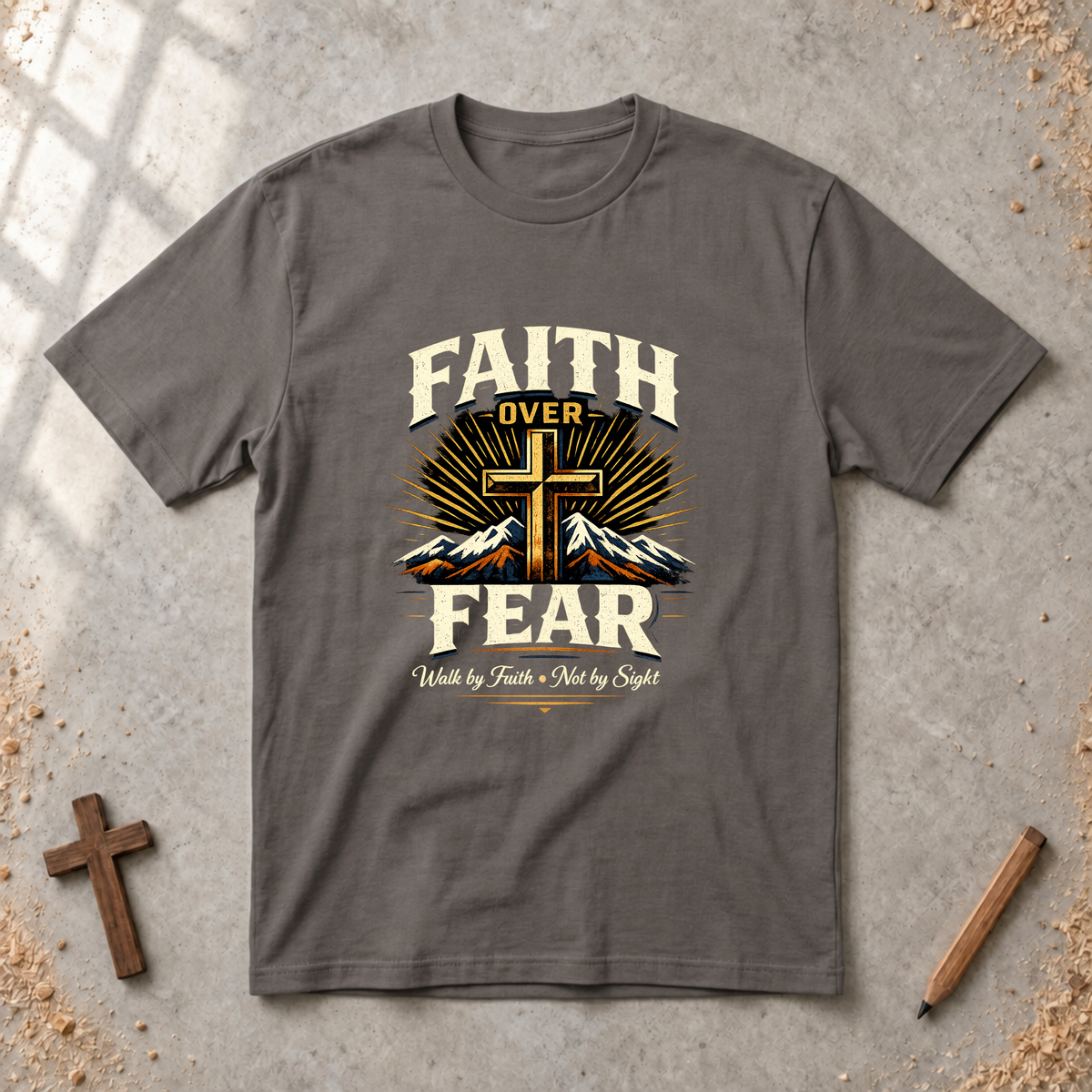 Faith over Fear-walk by Faith Tshirt