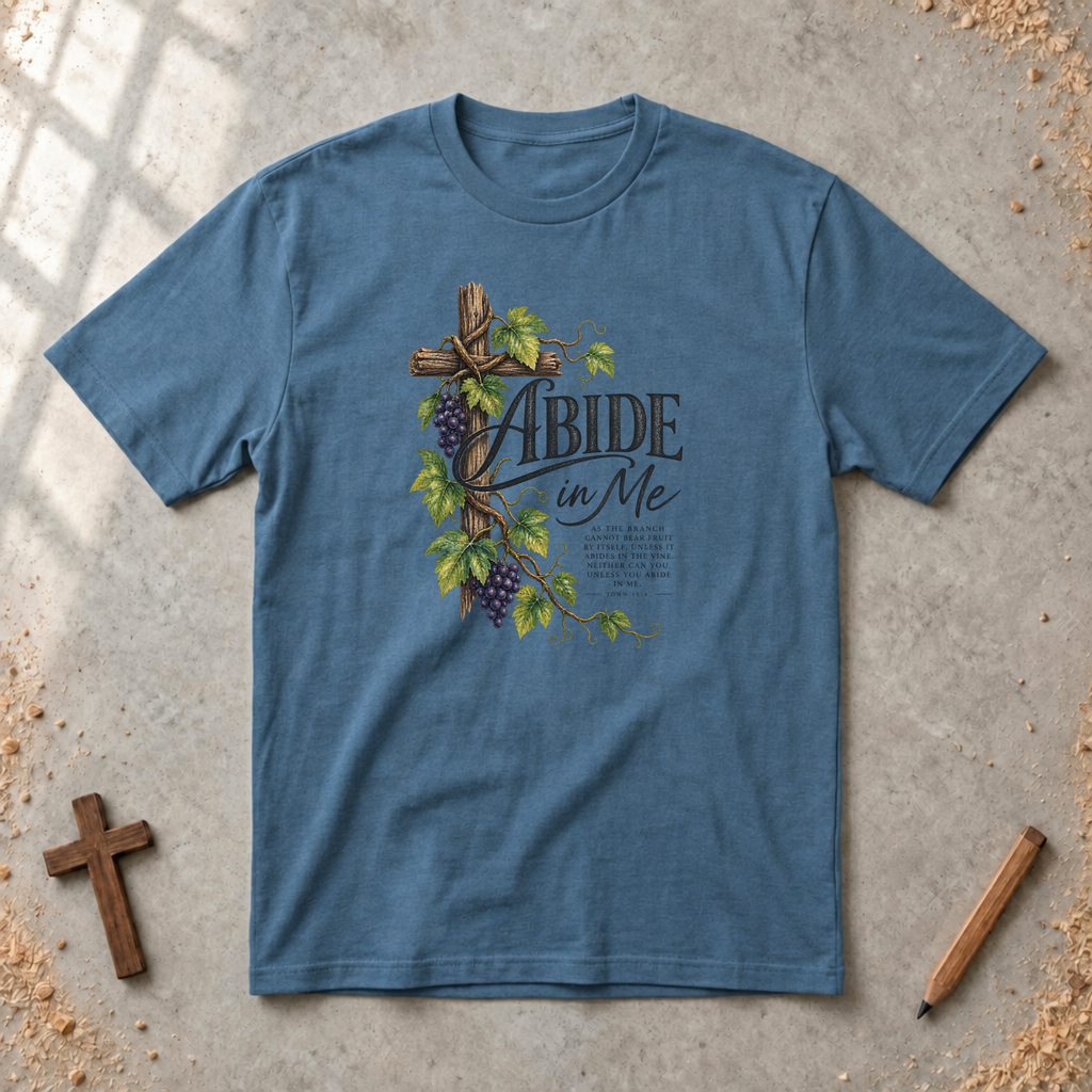 Abide in Me — John 15:4 Christian T-Shirt