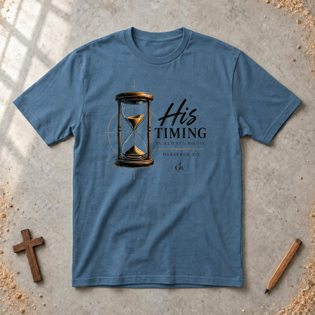 His Timing Is Always Right — Habakkuk 2:3 Christian T-Shirt