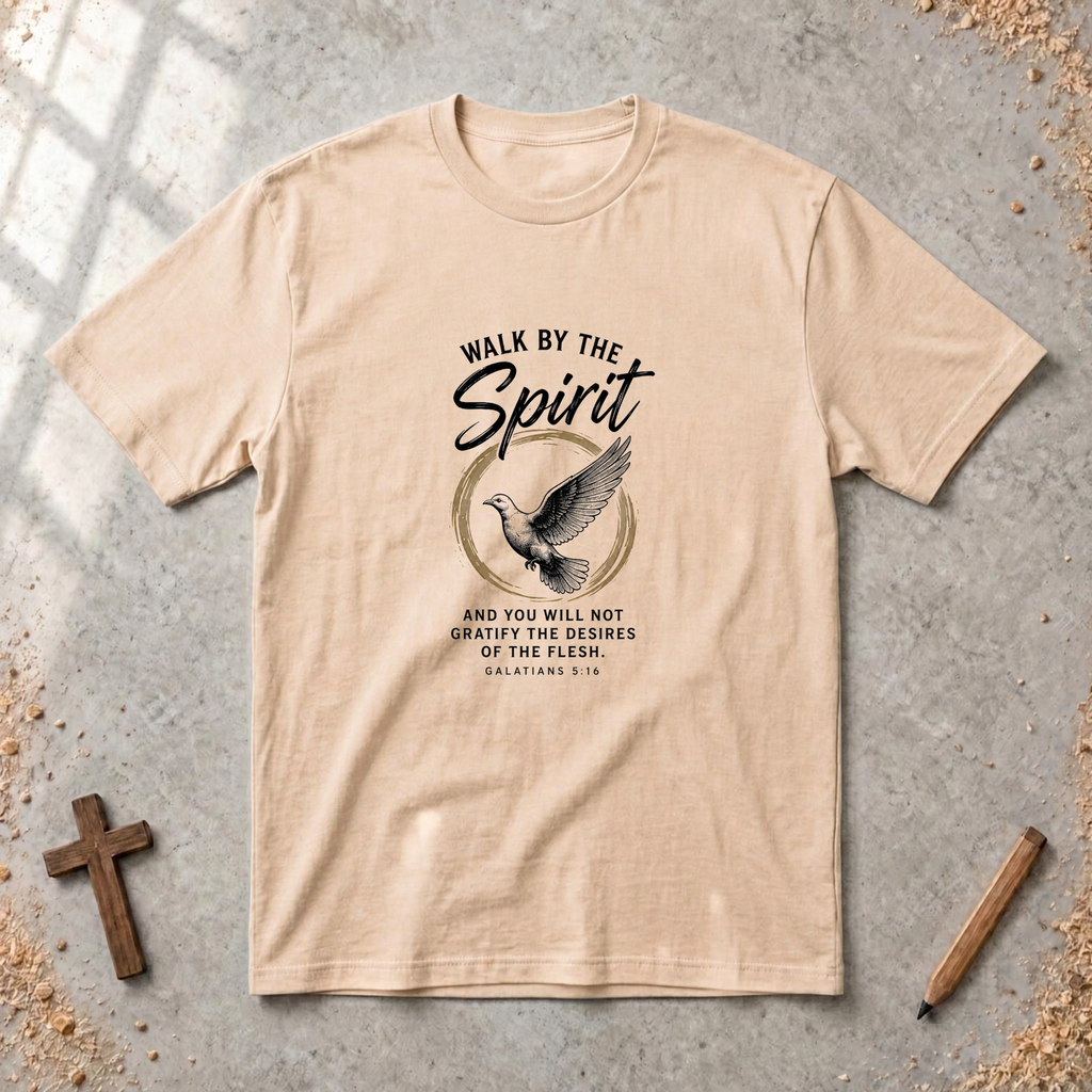 Walk by the Spirit — Galatians 5:16 Christian T-Shirt