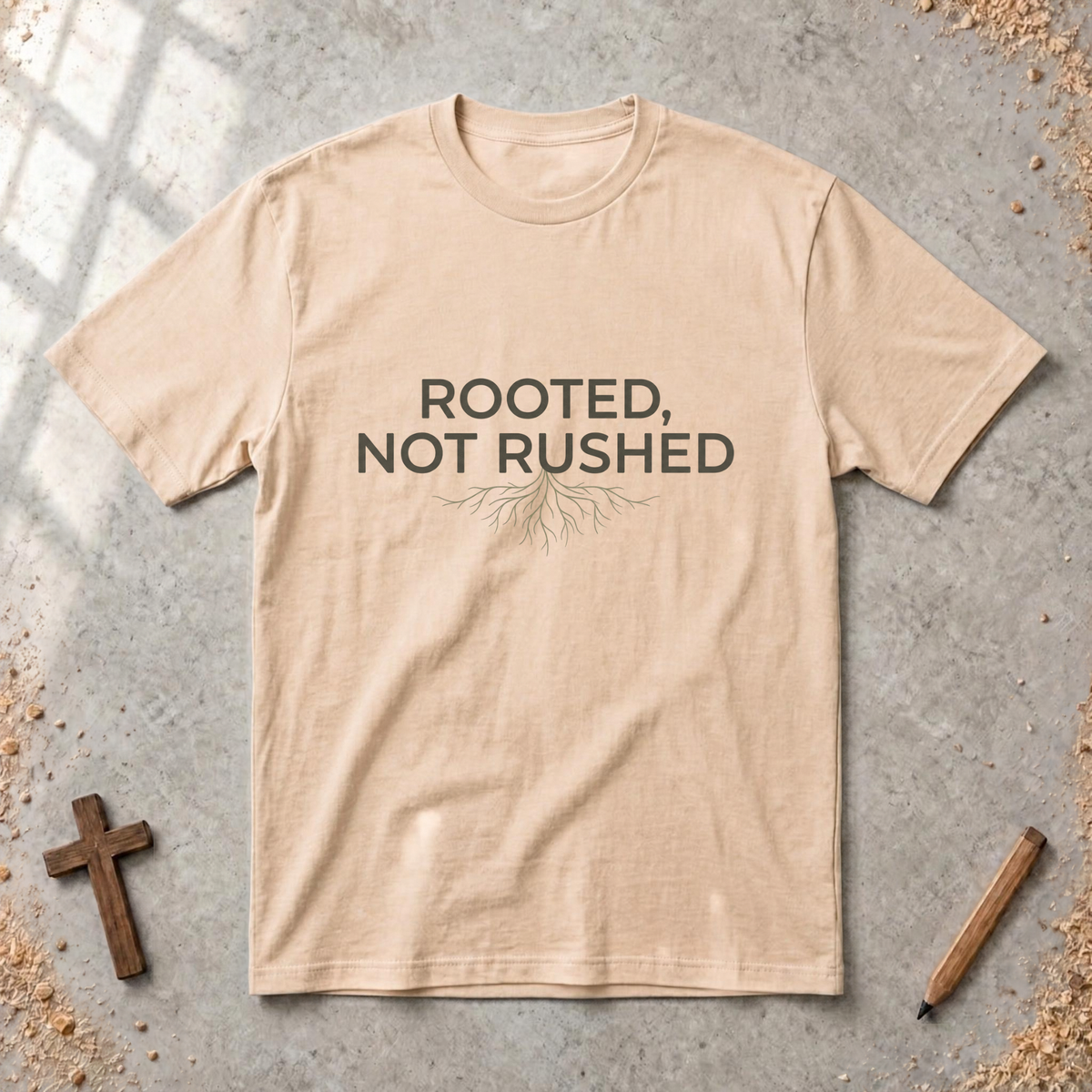 Rooted, Not Rushed T-shirt