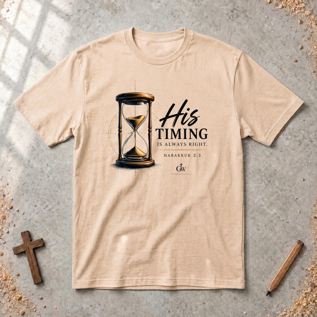 His Timing Is Always Right — Habakkuk 2:3 Christian T-Shirt