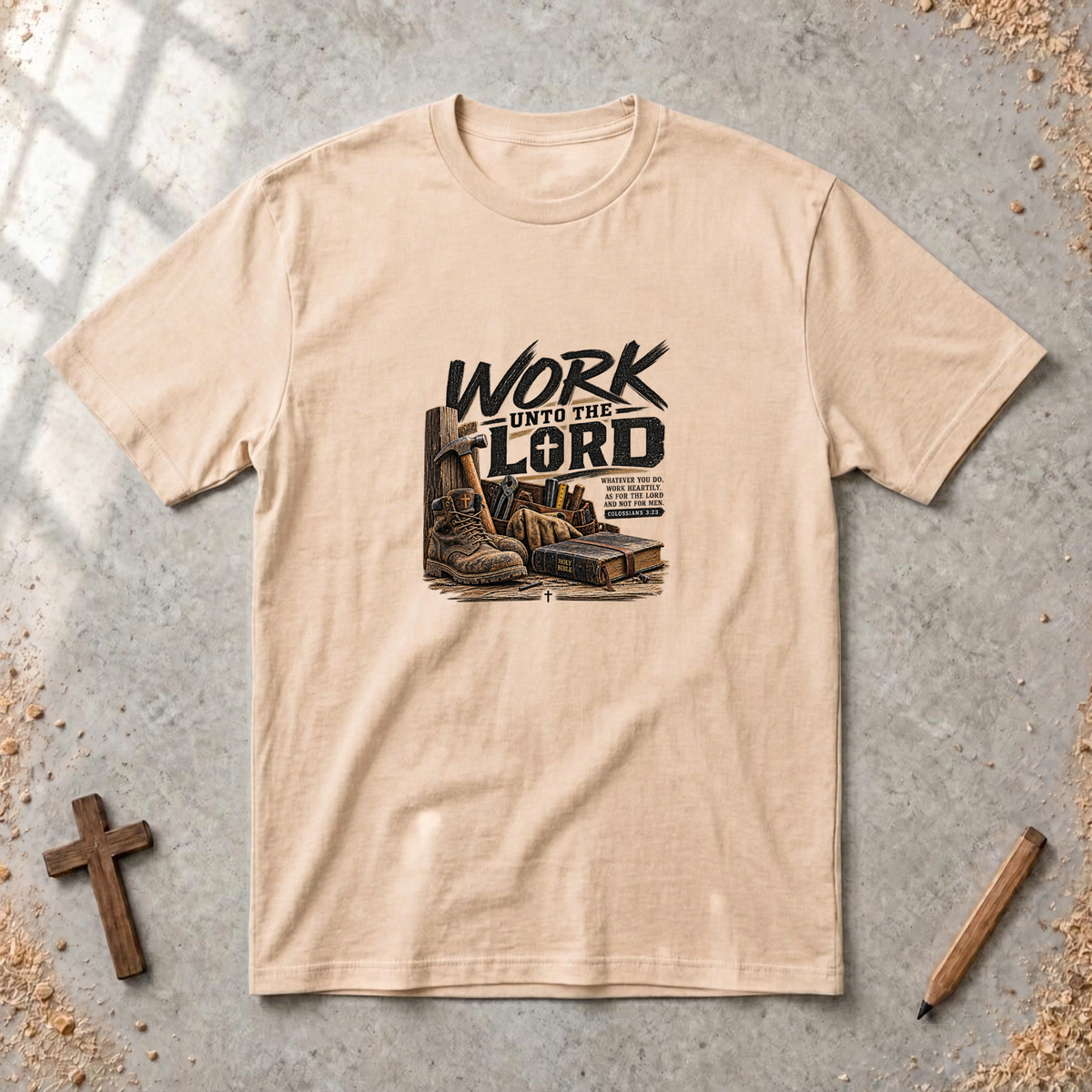 Work Unto the Lord — Colossians 3:23 T-Shirt