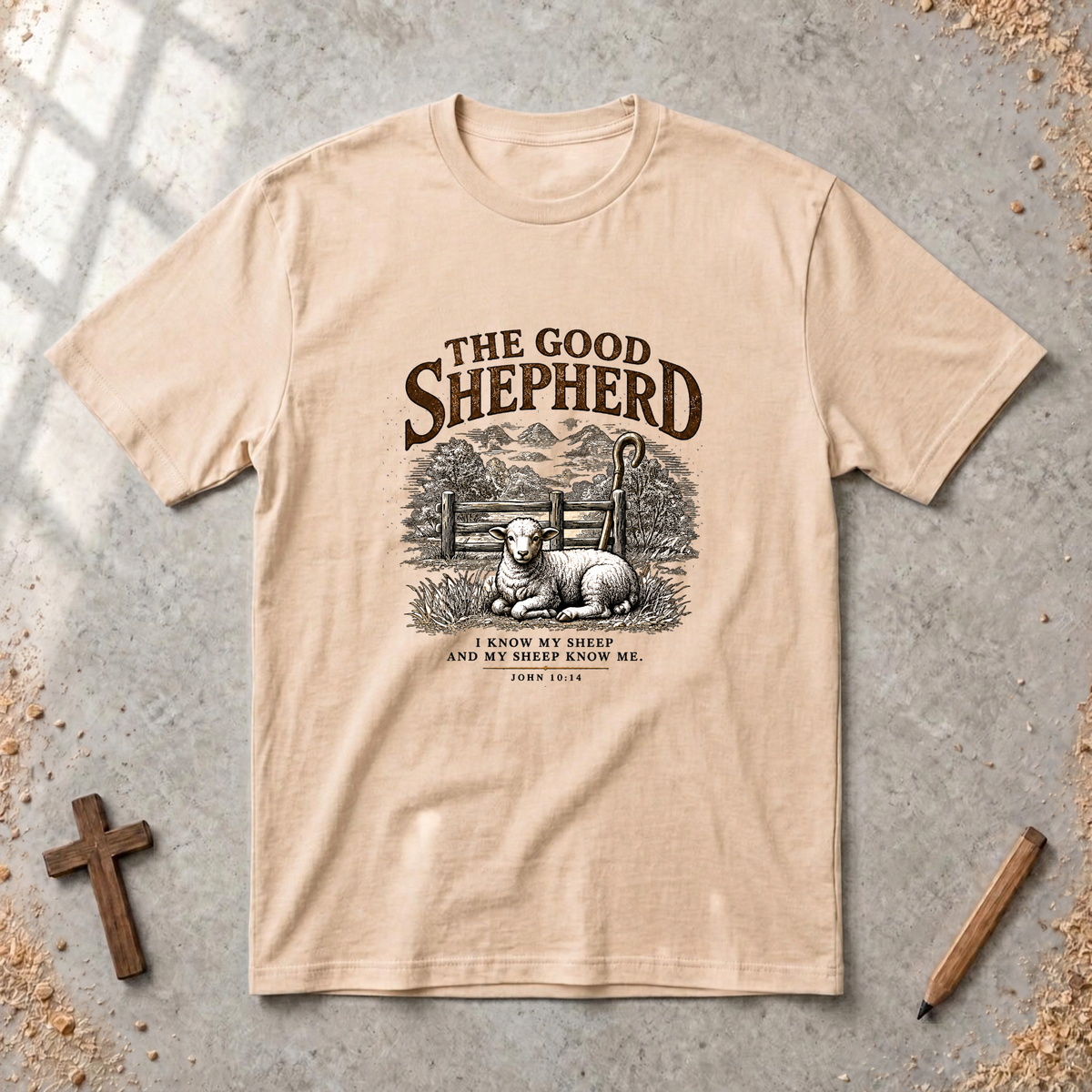 The Good Shepherd — John 10:14 Christian T-Shirt