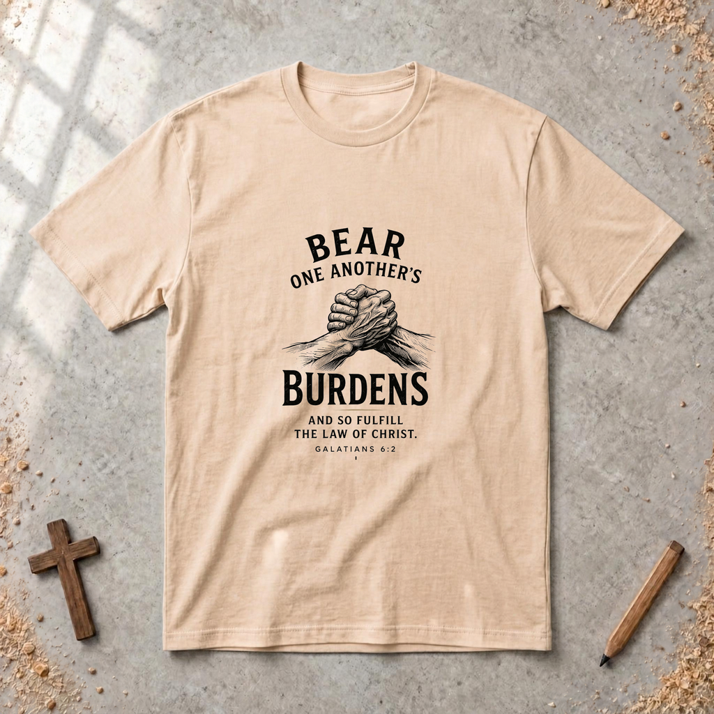 Bear One Another’s Burdens — Galatians 6:2 Christian T-Shirt