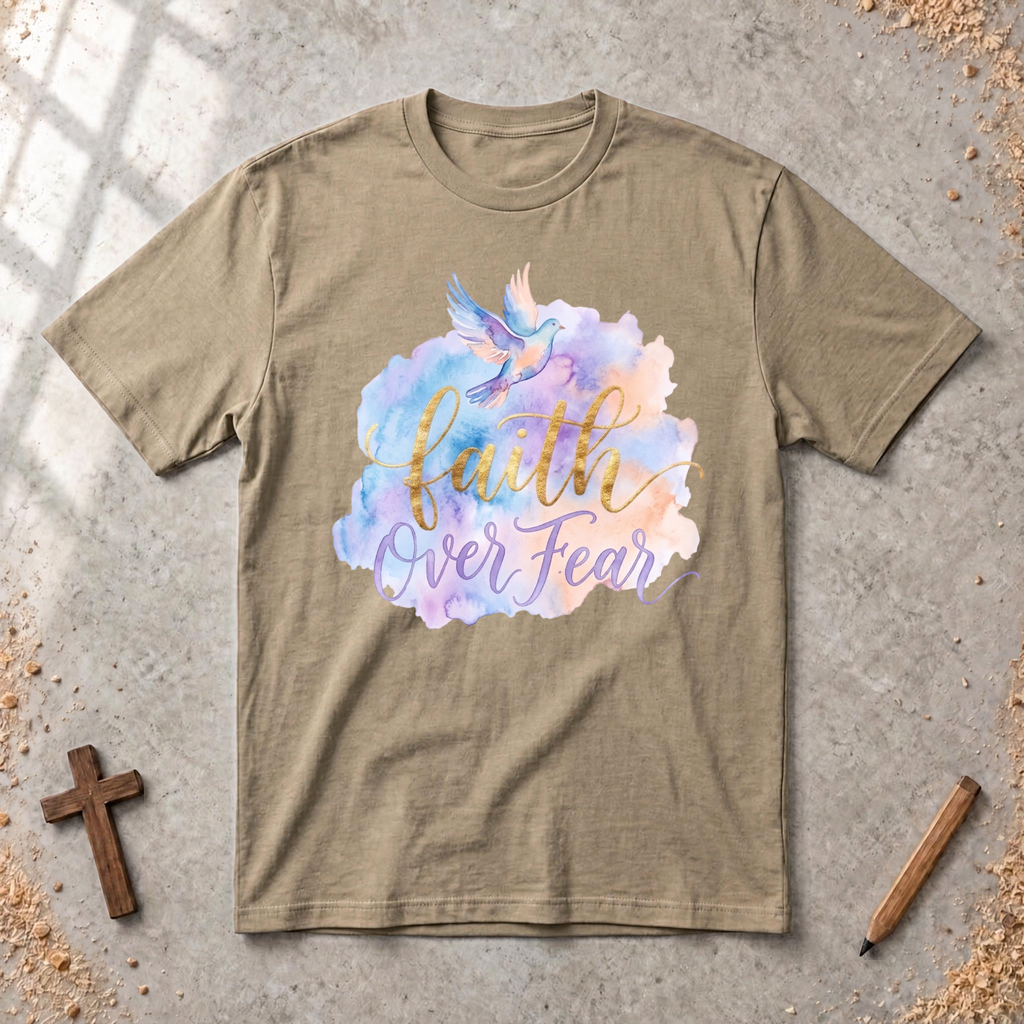 Faith over Fear-watercolor Tshirt