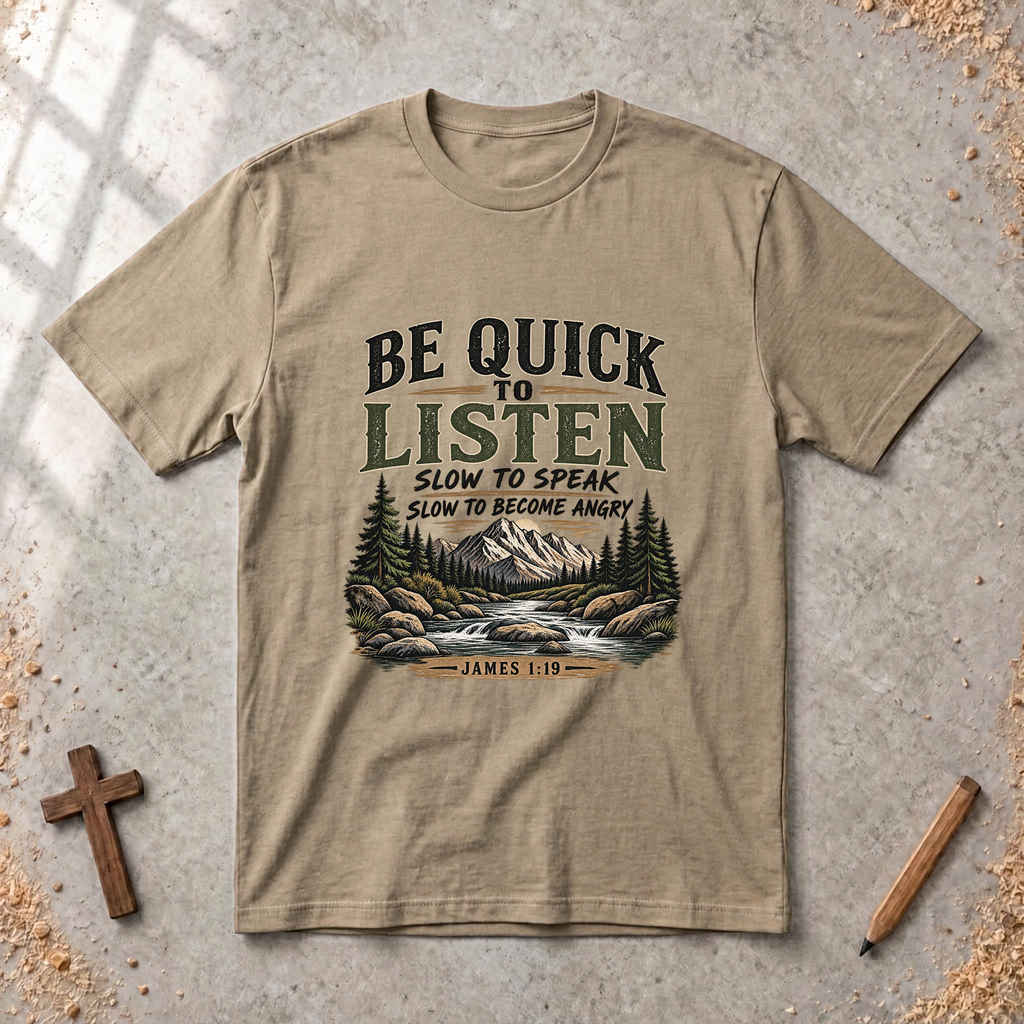 Be Quick to Listen - James 1:19 T-shirt