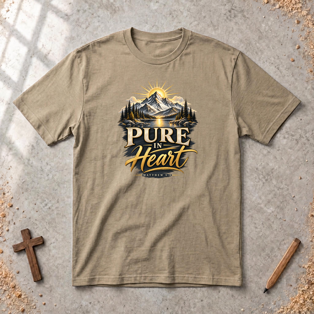 Pure in Heart — Matthew 5:8 Christian T-Shirt