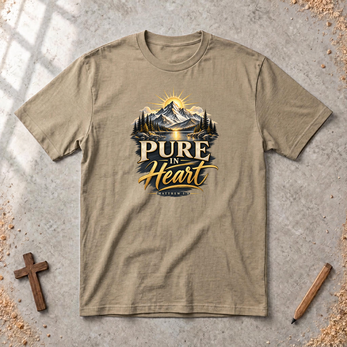 Pure in Heart — Matthew 5:8 Christian T-Shirt