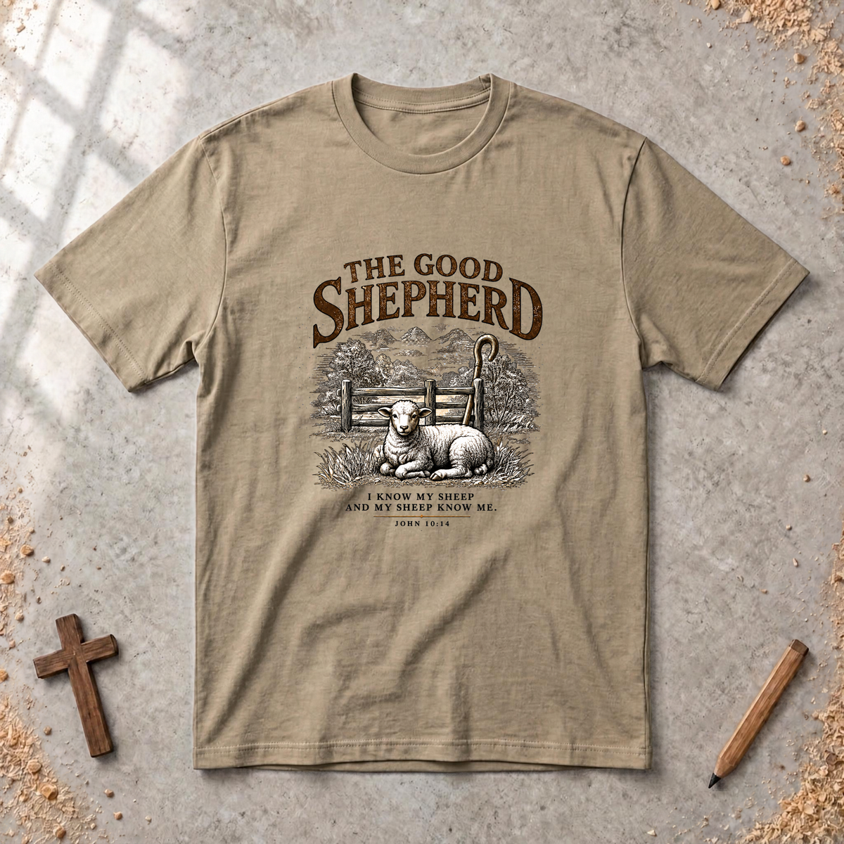 The Good Shepherd — John 10:14 Christian T-Shirt