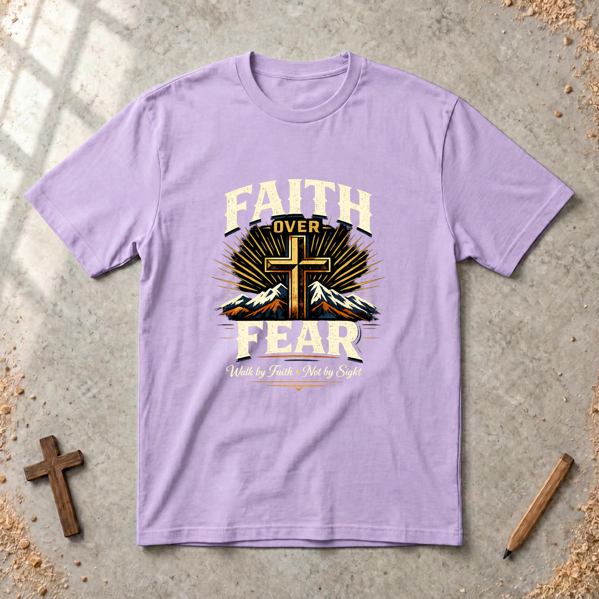 Faith over Fear-walk by Faith Tshirt